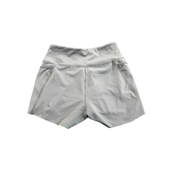 Gymshark High Waist Cargo Biker Shorts Small Blue Steele Compression - Picture 2 of 6